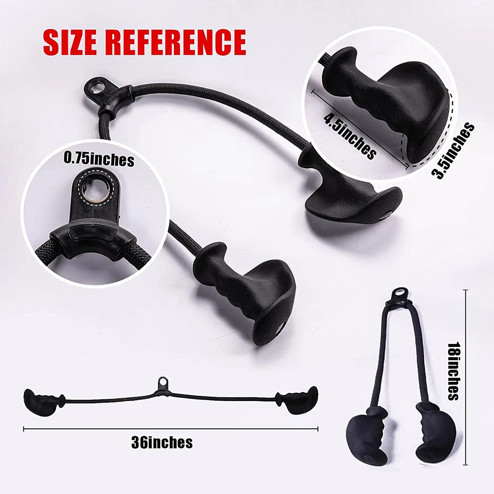 Fitness Biceps Triceps Rope Pull Down Grip Handles Muscle Gym Rope Pulley Cable Machine Attachment Back Pulls Pulley Accessories