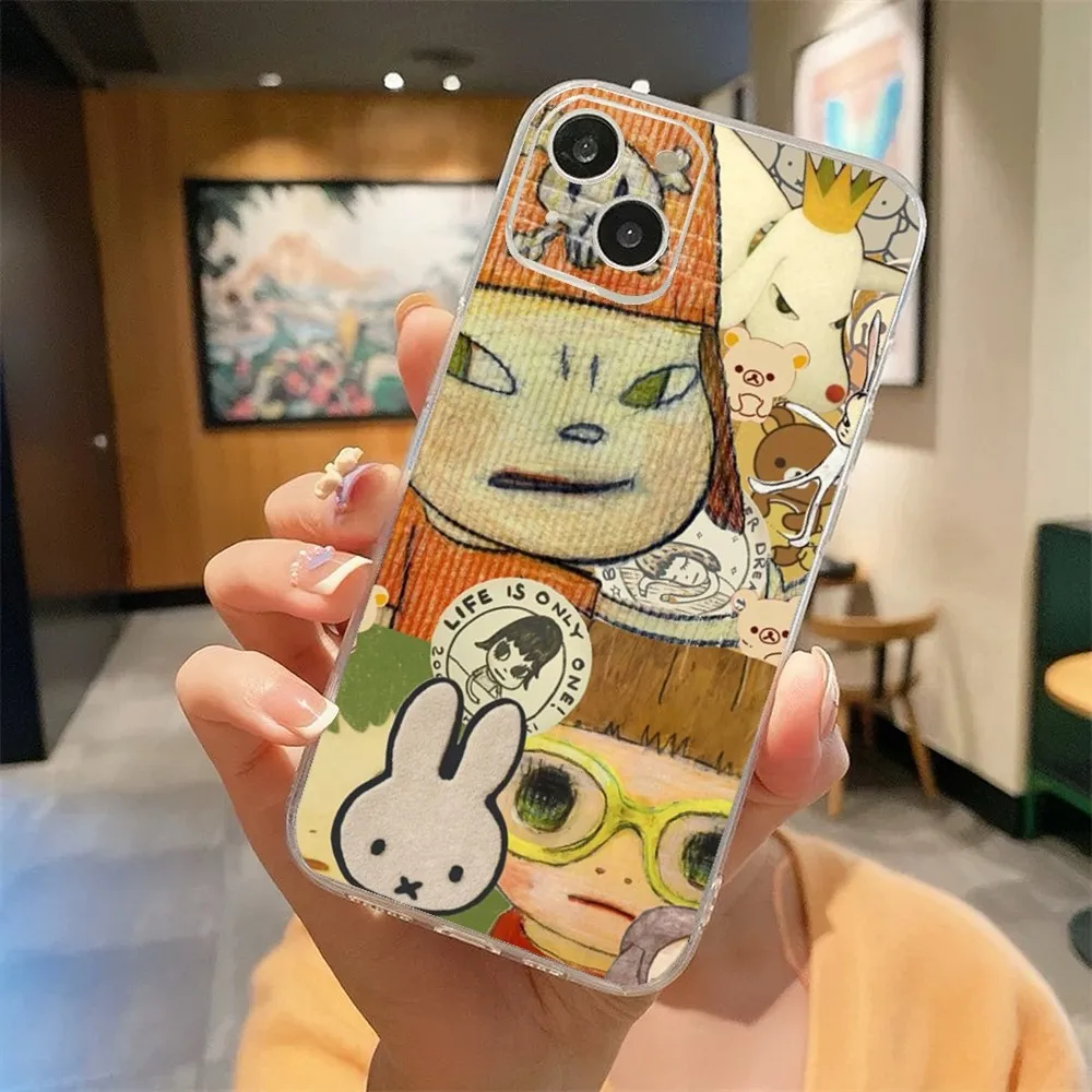 Yoshitomo Nara Dream Doll Etui na telefon do Iphone 16 15 11 13 14 Pro Max 7 8 Plus X Xr Xs Max Se2020 12 mini Przezroczysty pokrowiec