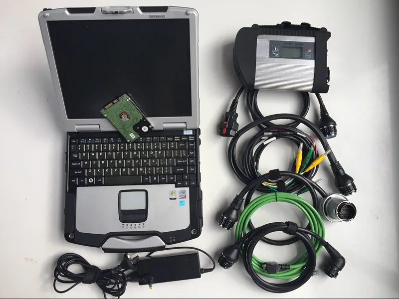 mb sd c4 with laptop cf-31 4gb ram military toughbook with software 2024.06v full set work for mb cars diagnosis sd c4