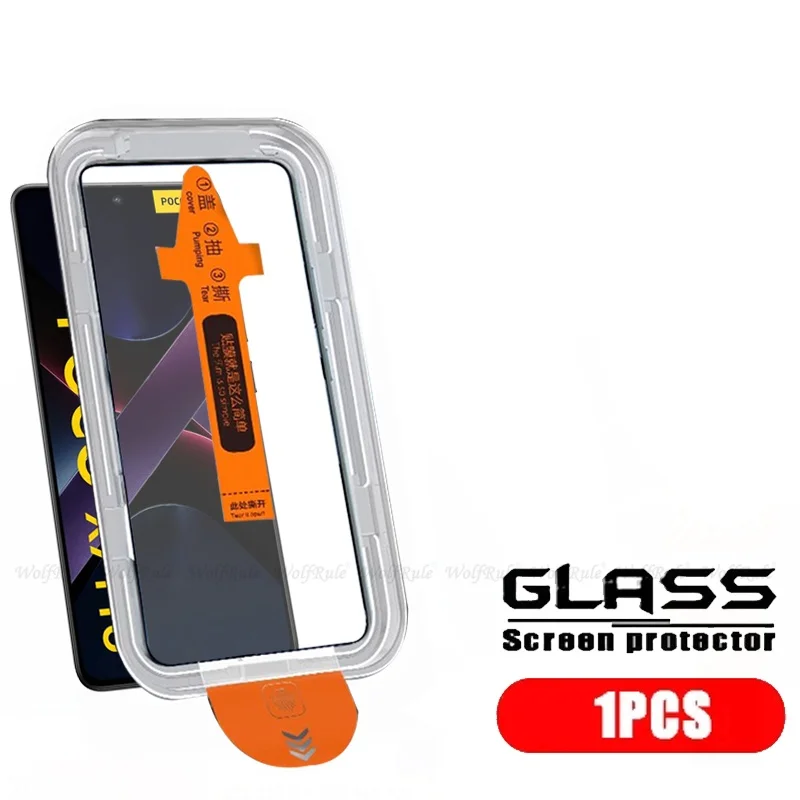 1-4 stücke Für Poco X7 Pro Glas Xiaomi Poco X7 Pro Gehärtetem Glas Volle Abdeckung Kleber 9H Staub freies Telefon Screen Protector Poco X7 Pro