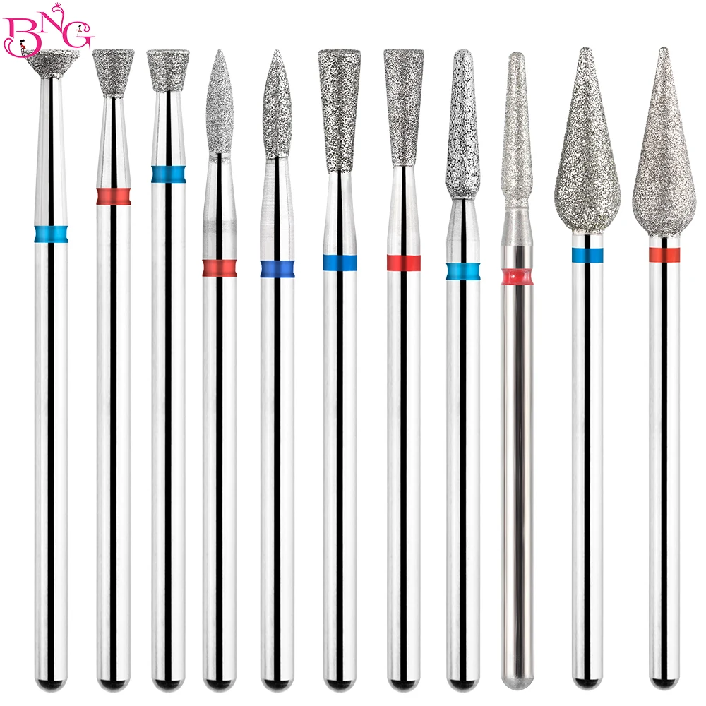 

2pcs/lot Nail Bits for Electric Drill Diamond Manicure Milling Cutters 3/32" Rotary Cuticle Burr Nails Accessories Tools