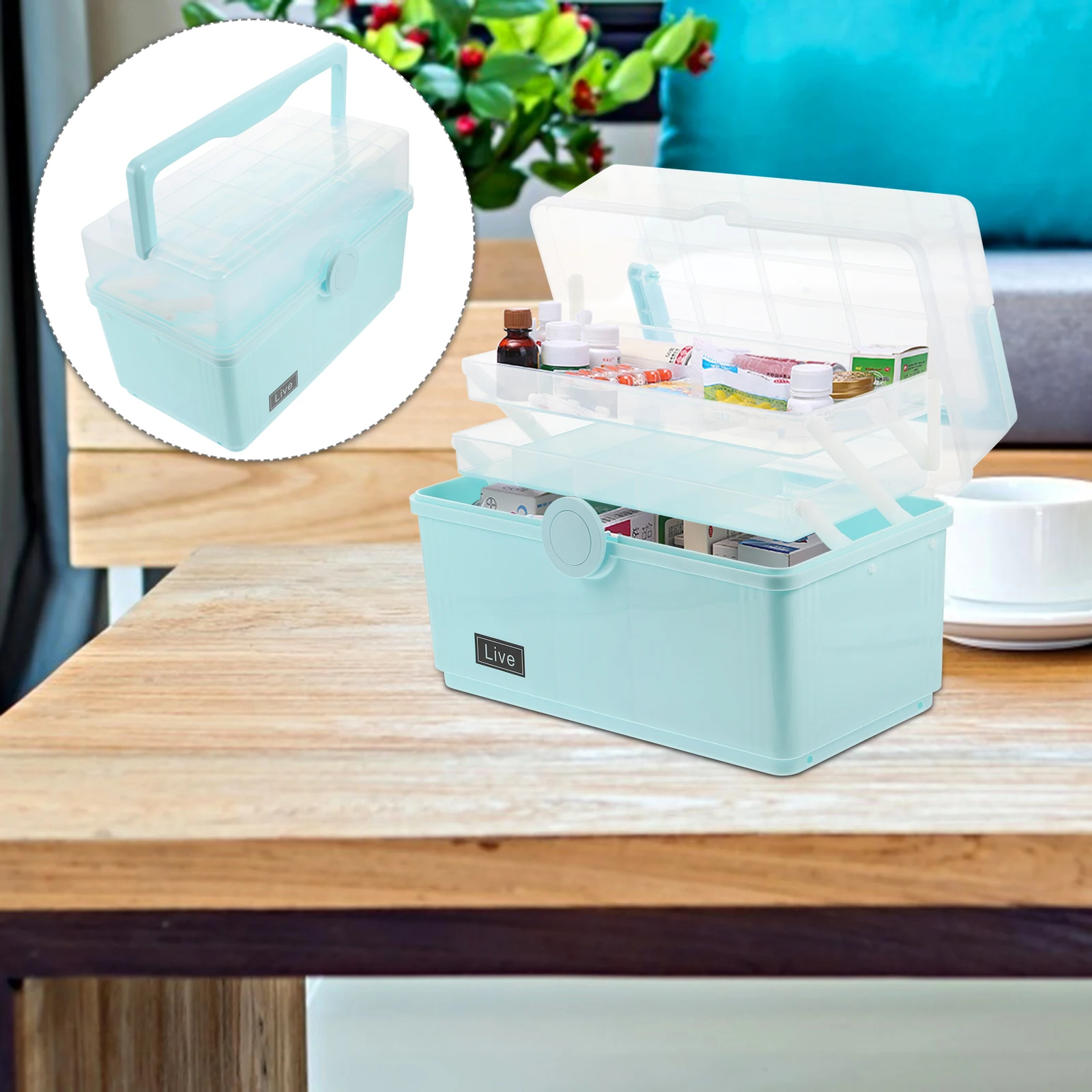 

Portable Medicine Box Lightweight Multi layer Medical Case ganizer First Aid Cabinet Large Capacity Storage Box Safe Durable