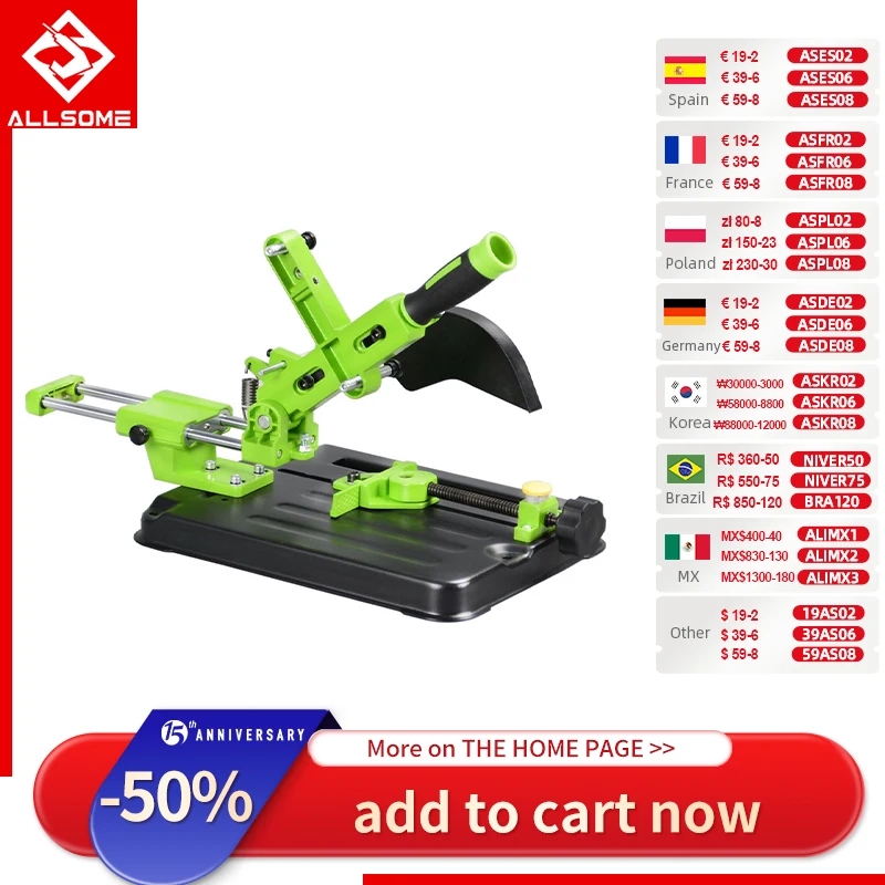 Angle Grinder Stand Angle Grinder Holder Woodworking Tool DIY Cut Stand Grinder Support Dremel Power Tools Accessories
