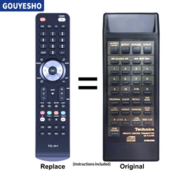 New Remote Control EUR64796 EUR64798 for Technics SL-P227A SL-PS620A