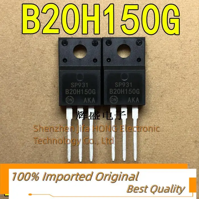 B20H150G TO-220F 150V 20A MOSFET 수입, 정품 최고 품질, 10PCs/로트