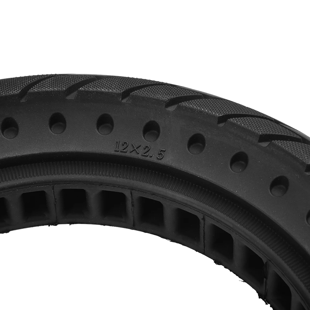 Electric Bicycle Accessory Puncture Resistant 12 Inch Solid Tire Long Lasting No Air Required Wear Resistant Enhanced Grip