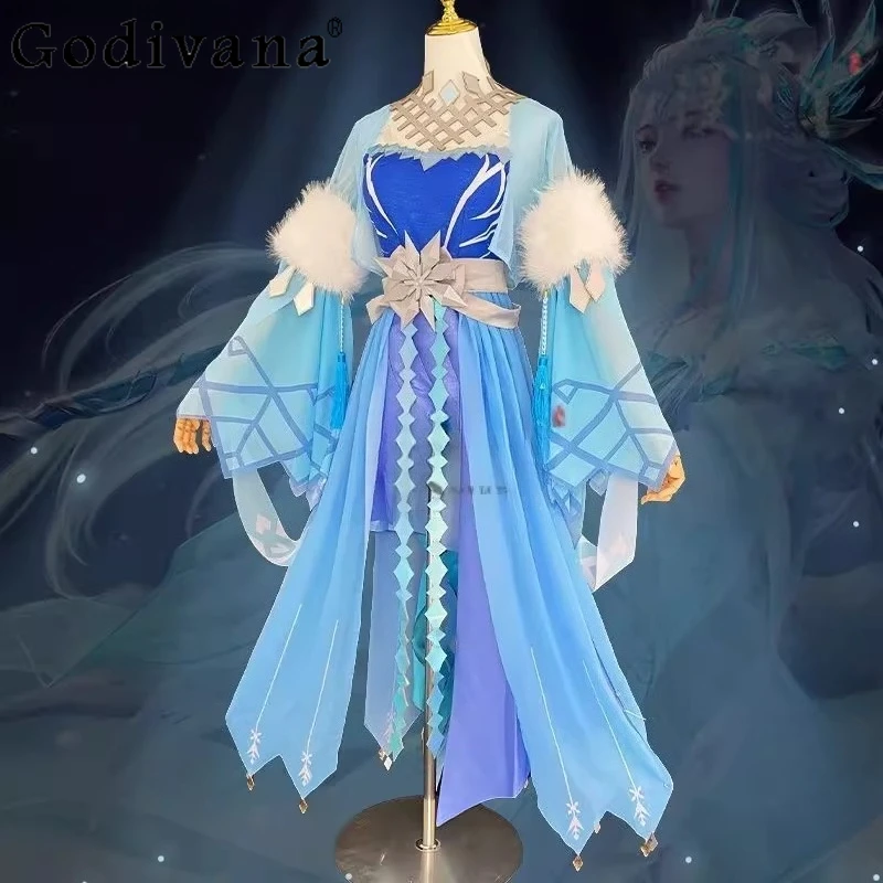 Uniforme da festival Cos Abbigliamento per ragazze High Street Flower Game Anime Giochi di ruolo Abiti Copricapo da donna Abiti di Halloween