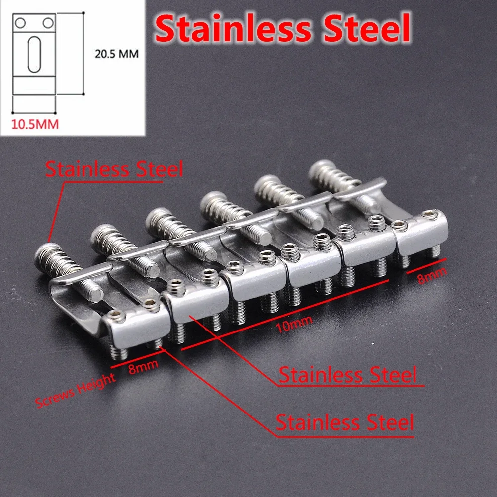 10.5MM/10.8MM/11.3MM Electric Guitar Stainless Steel / Titanium Alloy (TC4) Bridge Saddle for ST