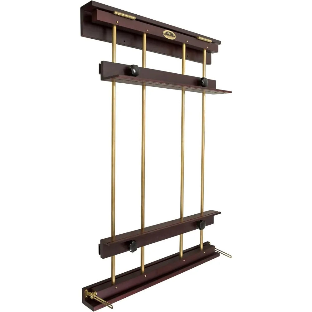 中型壁掛けディスプレイと絵画イーゼル - 幅32インチ、最大高さ40インチのキャンバスを収納可能 - マホガニー仕上げ