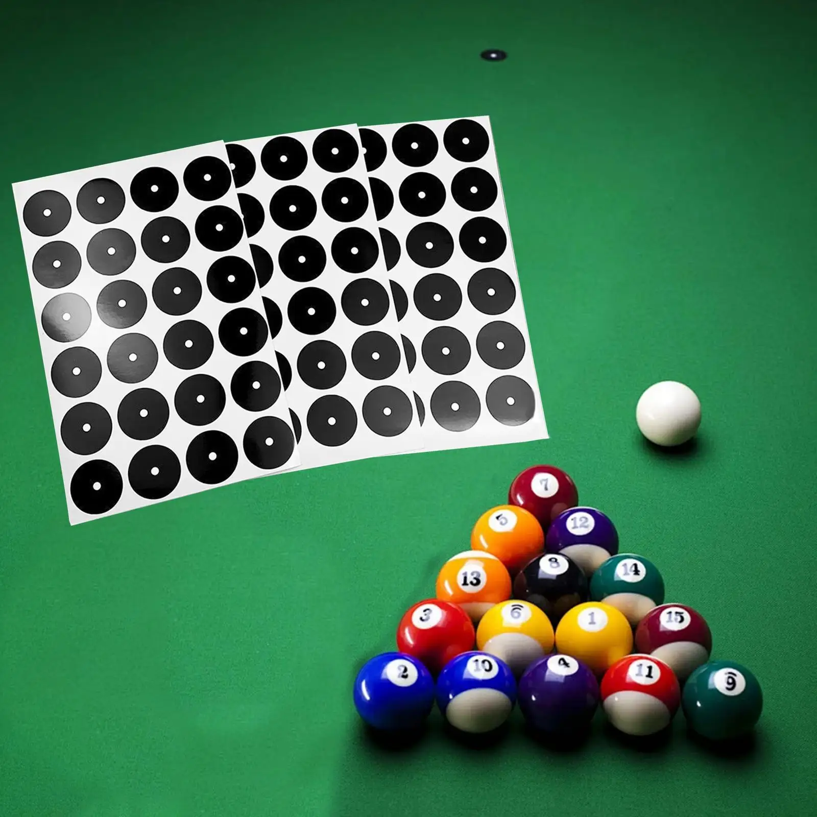 

72x Pool Table Marker Dots Portable 3.5cm Pool Ball Position Marker Stickers