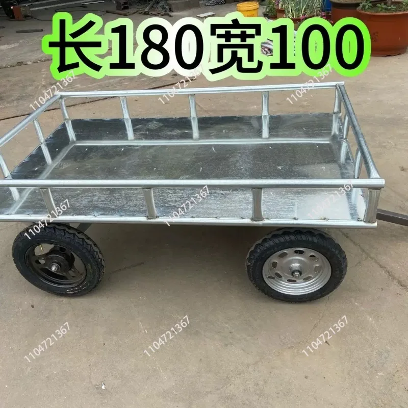Electric motorcycle trailer rear trailer outdoor travel riding load flatbed trailer four wheels
