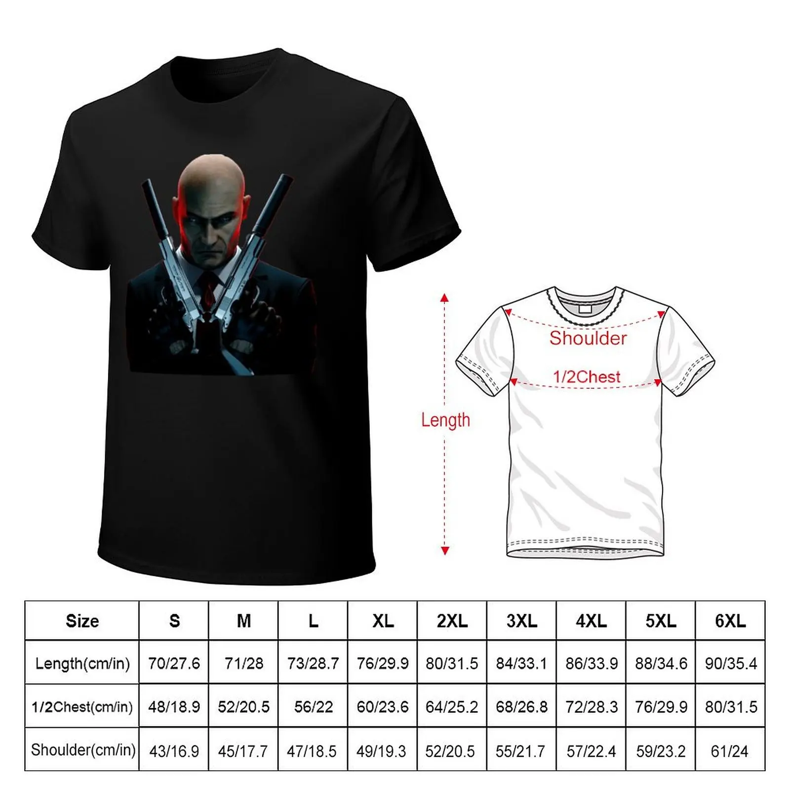 47 Agent Hitman T-Shirt Plus Size Street Style Tee view 2