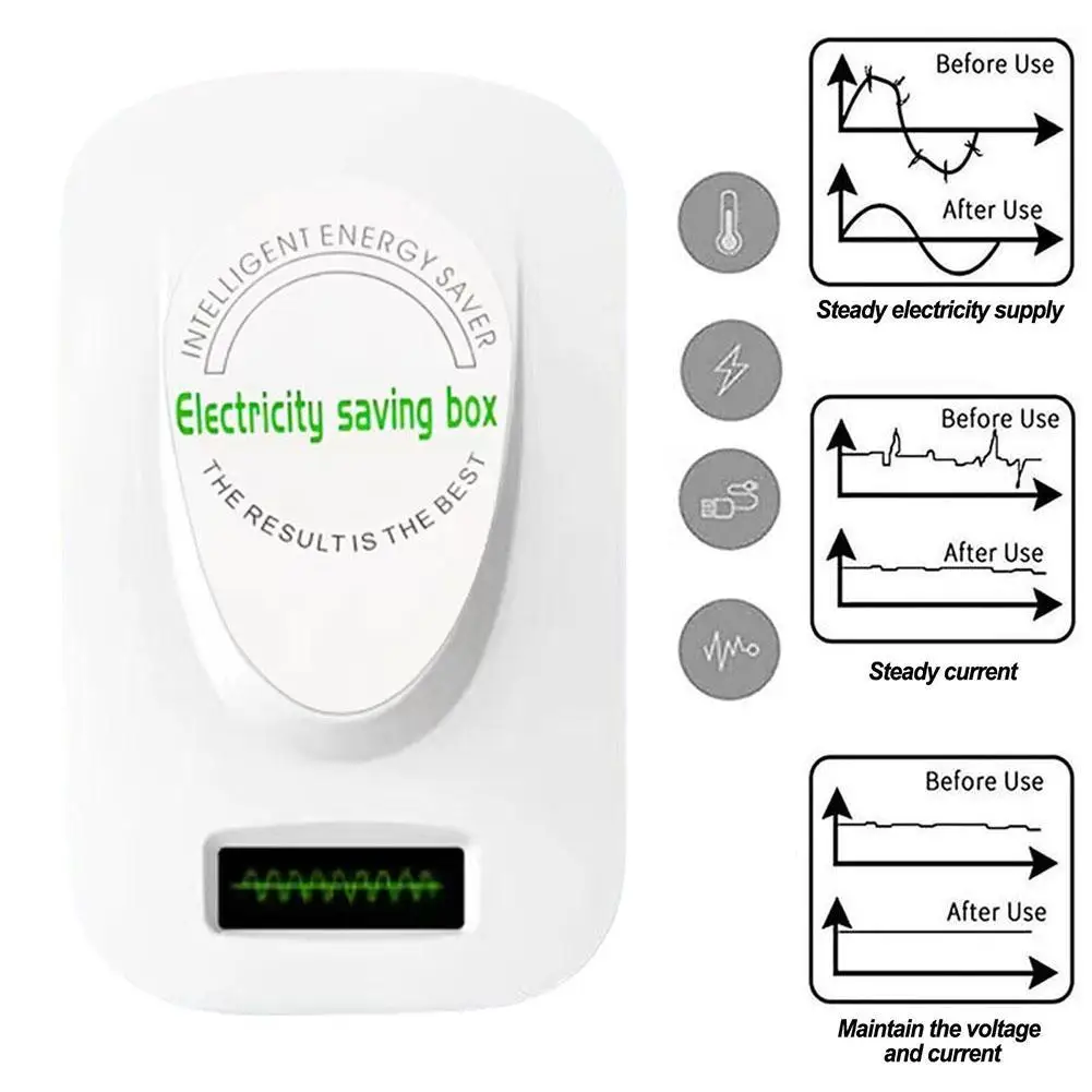 US 50~60HZ Home Electricity Saving Box ABS Flame Retardant  Energy Economist Electric Power Saver Box Device