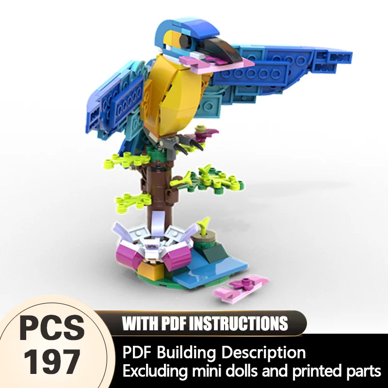 

Creators Animal Series Model MOC Building Bricks Kingfisher Modular Technology Gifts Holiday Assemble Children Toys Suit