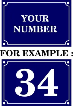 客製化門牌號碼牌,鋁合金、塑膠、PVC材質,多種顏色可選,可根據您的房屋進行客製化。 10 最佳銷售 門牌號碼 - №6