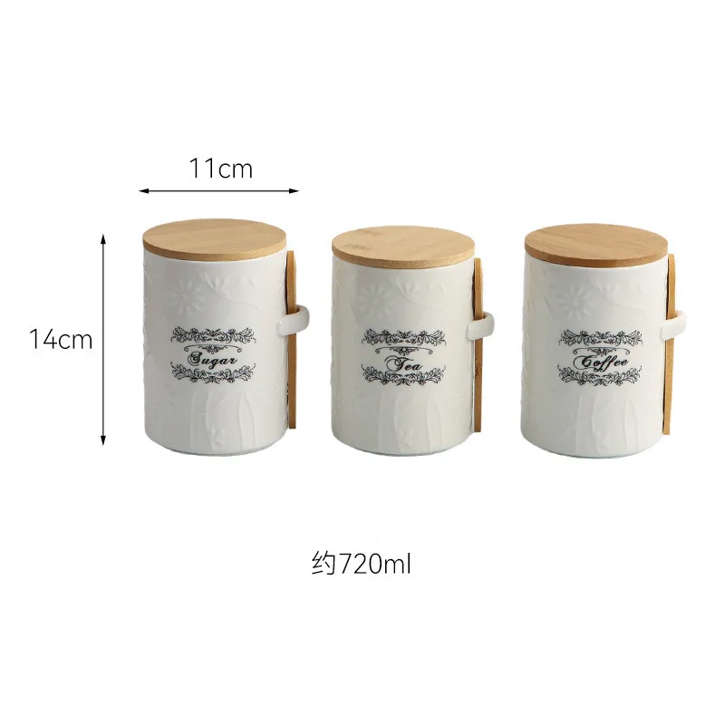 Keramische verzegelde pot, kruidenpotenset, voedselopslagcontainer, keukenbenodigdheden, kruidendoos, huishoudelijke zout- en peperpot