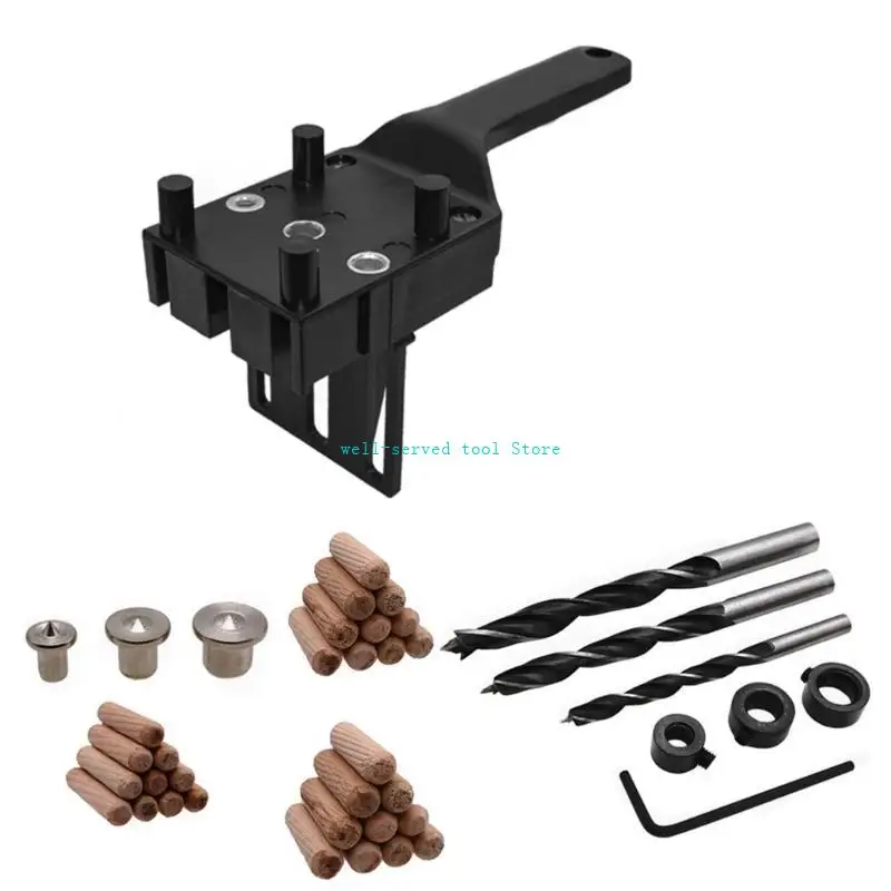 G88A Handheld Woodworking Doweling Jig Locator Drill Bit Bit Hole Drilling Guide