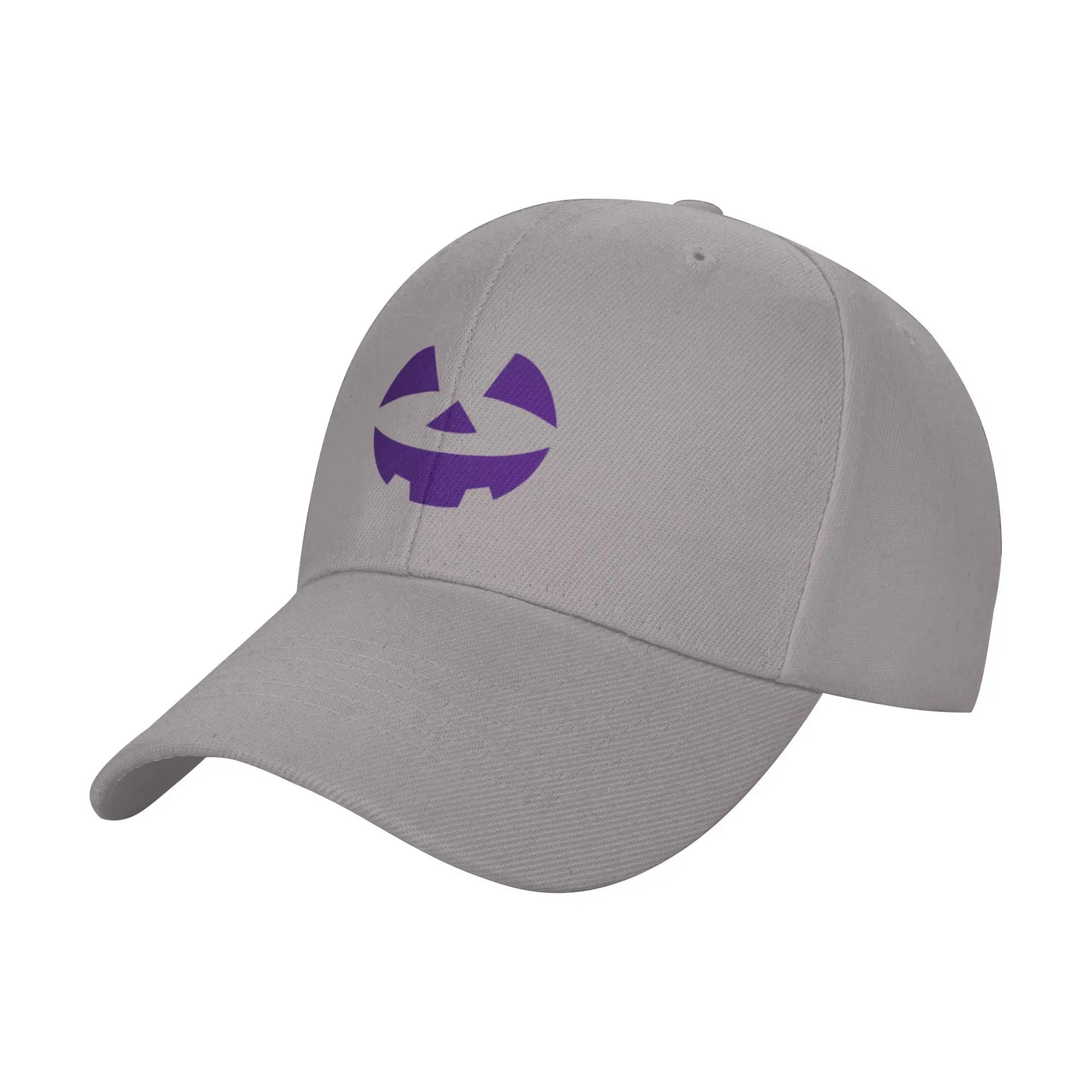 Dark Purple Classic Pumpkin Face Halloween Design Trendy Baseball Cap Basketball Match Colorfast Peaked Cap