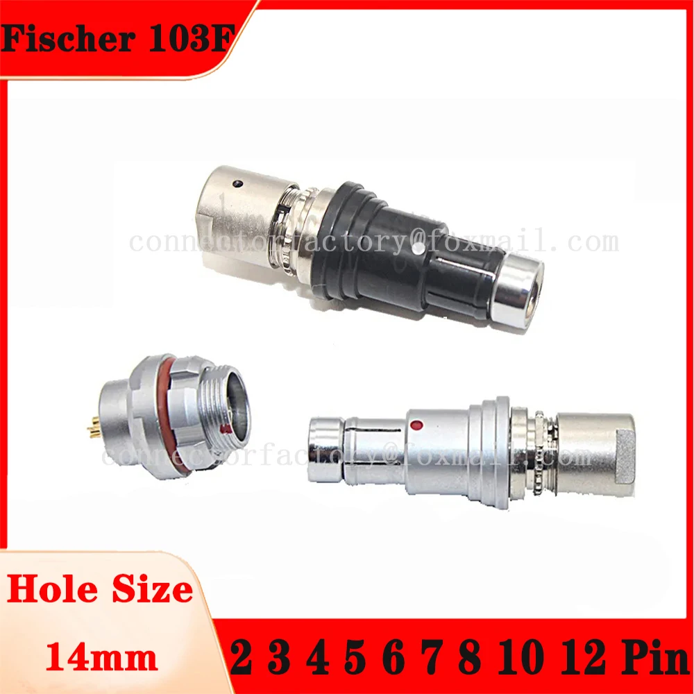 

Compatible Fischer 103F 1F 2 3 4 5 6 7 8 10 12 Pin Short Push-pull Self-locking Plug Socket Half-moon Positioning Pin Connector