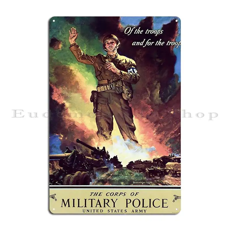 The Corps Of Military Police Ww2 Recruiting 1942 Metal Plaque Poster Personalized Plaques Character Decoration Tin Sign Poster