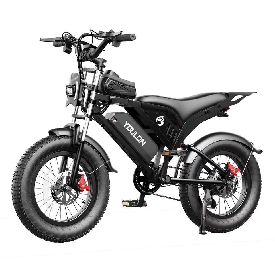 YOULON Y10 Electric Bicycle, 1500W Motor 48V20Ah Long Range for Teens, Ebike with Dual Hydraulic Brakes for Adultes, 20"*4 Fat Tire All-Terrain for Commuting E-Bicycle, Electric Mountain Bike, E bike UL 2849, 1 Year Warranty image 2