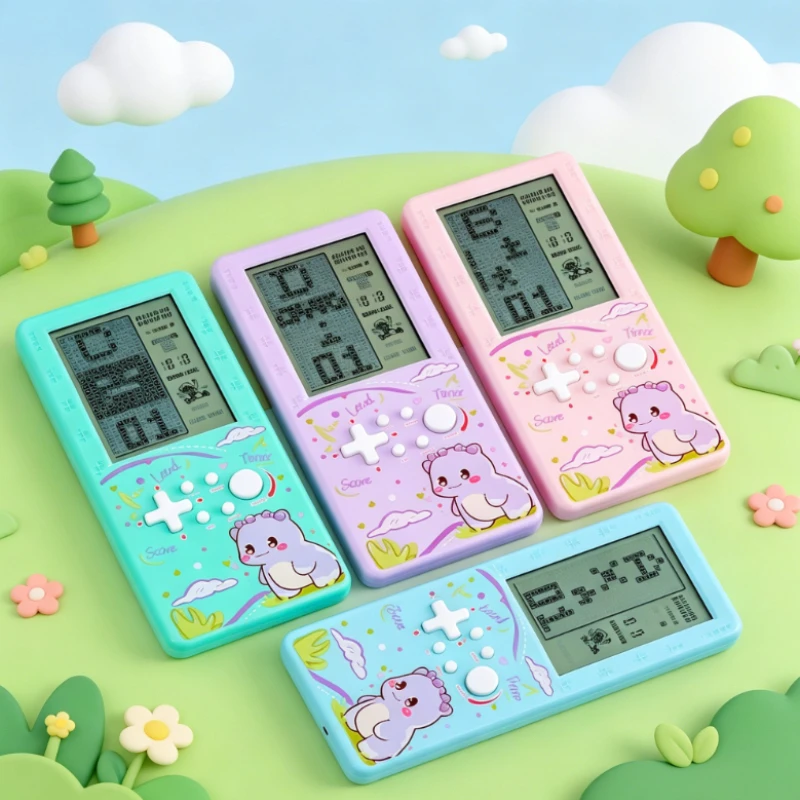 Retro Gaming Devices - 귀여운 공룡 프린트 게임 콘솔 파스텔