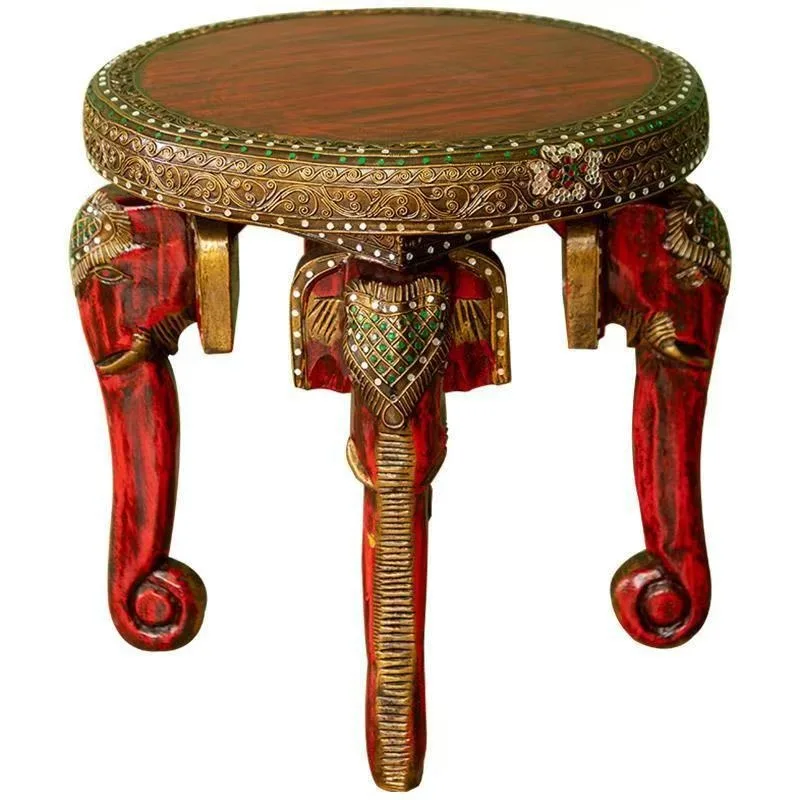 South East Asia style living room small coffee table, sofa side table Thai balcony table Creative simple table