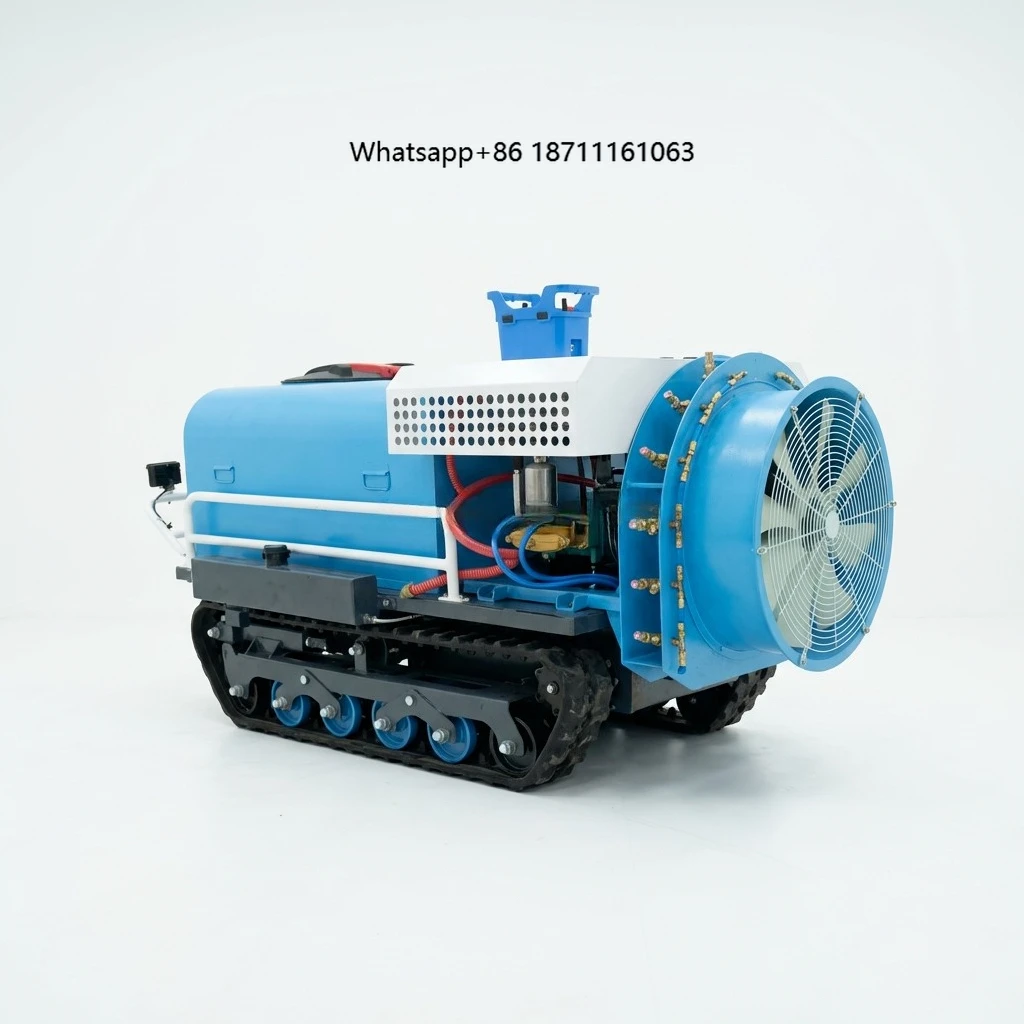 Mini 350L 500L Remote Control Crawler Agricultural Pesticide Sprayer Automatic Air-Driven Pesticide Robot Spraying Machine