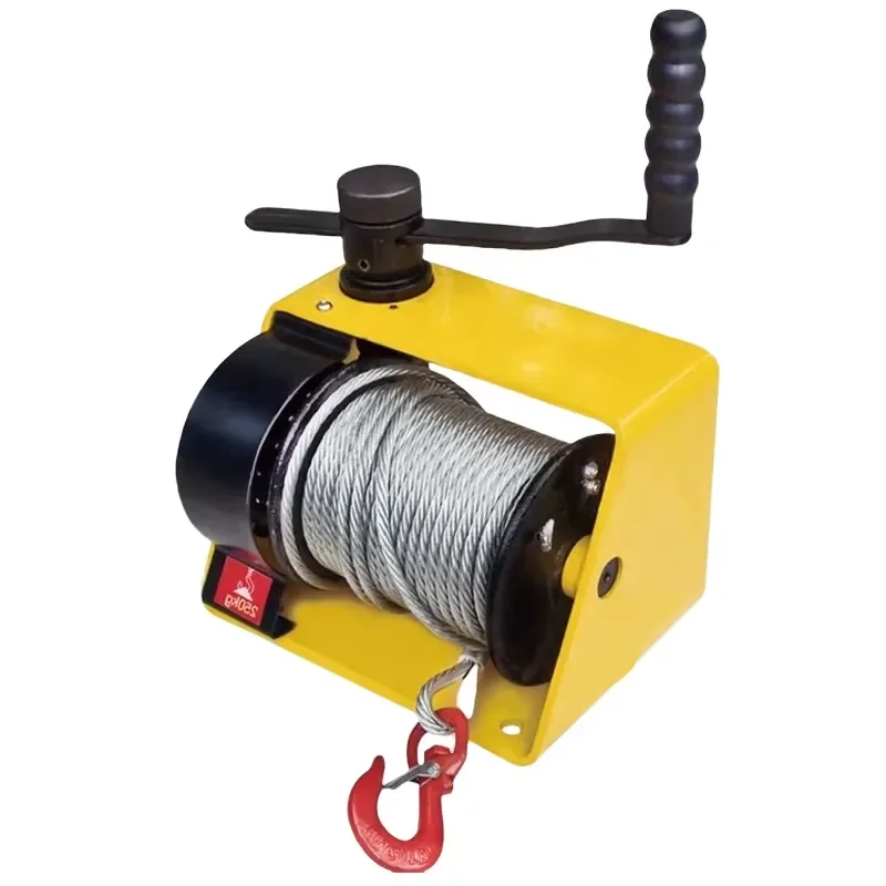 Hot Selling Portable Hand Operated Manual Winch Hand Worm Gear Winch with Hooks