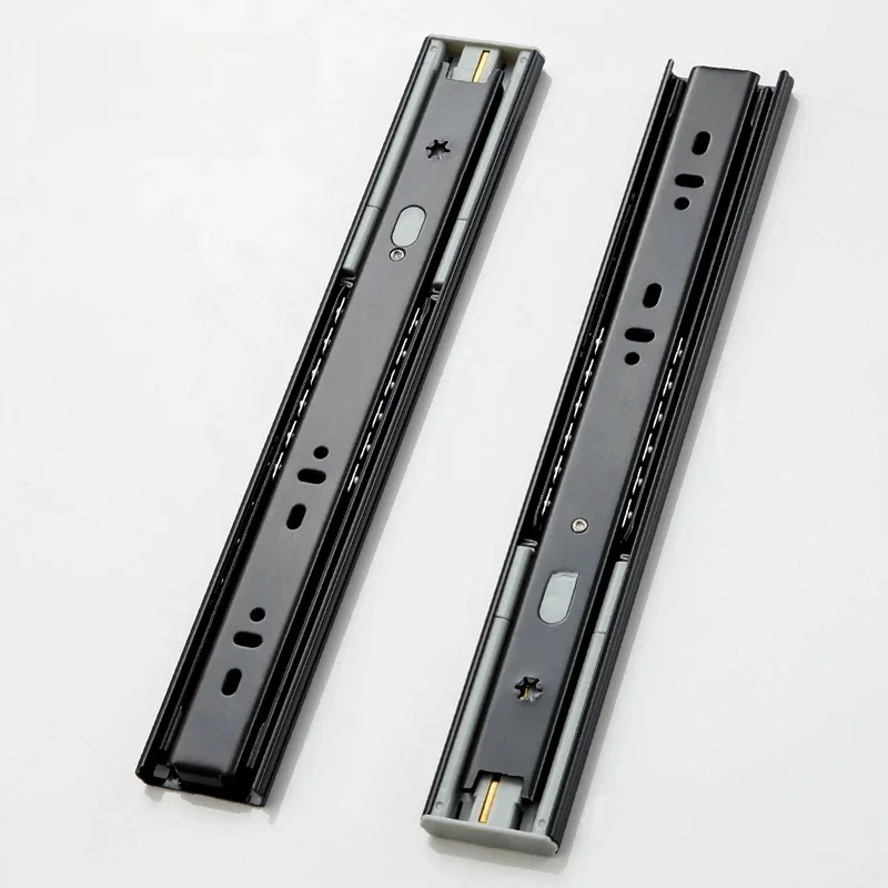 24inch Drawer Slide Rail Runners Soft Close Ball Bearing 3 Folds Full Extension Side Mount Heavy Duty 45 KG Load Capacity