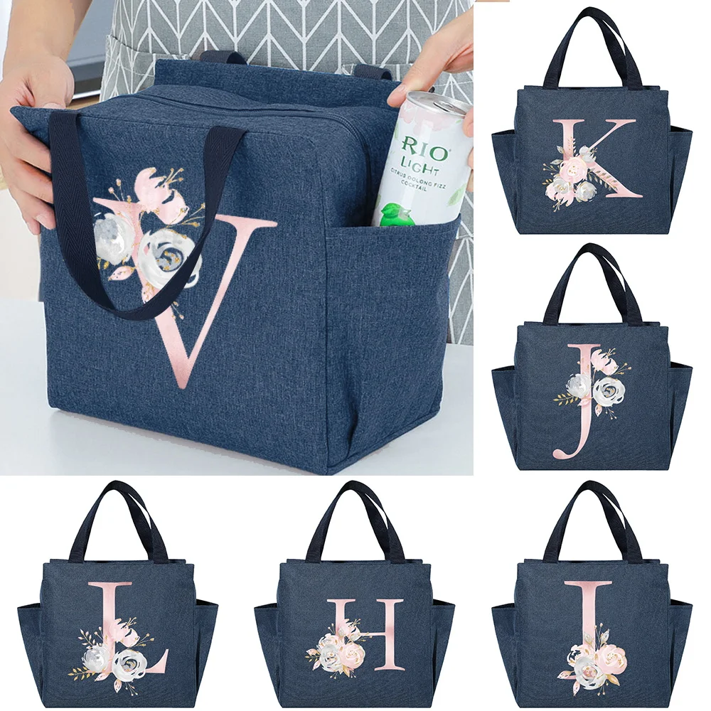 1PCs Fresh Cooler Bag Waterproof Lunch Bags for Child Women Portable Zipper Thermal Oxford Convenient LunchBox Tote Food Pack