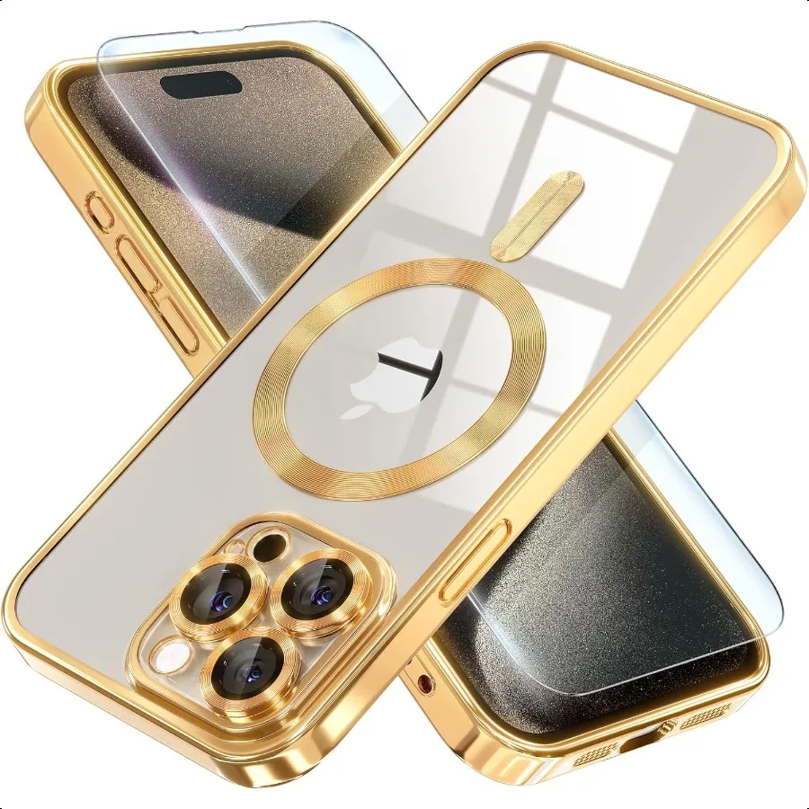 

Misea Magnetic for iPhone 15 Pro Max Case with MagSafe [Never Yellowing] [Military Grade Drop Protection] Full Camera Lens Prot