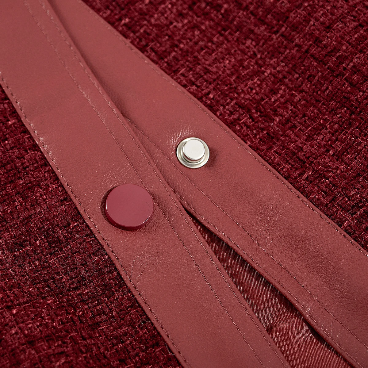 Ankela vermelho ort couro do plutônio retalhos jaet feminino primavera outono legal ele high-end sentir topo casual solto ajuste casaco