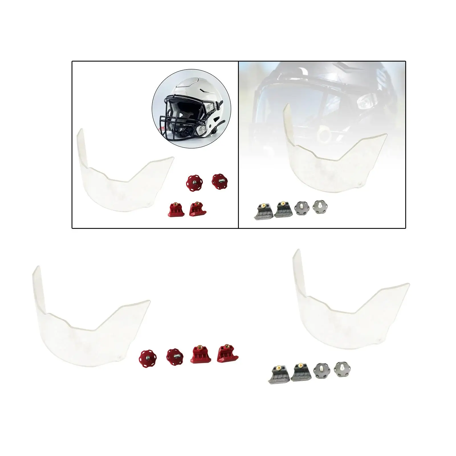 

American Helmet Goggles Universal Transparent Practical Multipurpose Helmet Visor for Ice Hockey Baseball Rugby Men Women Youth