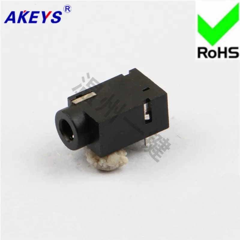 10PCS PJ-230 power outlet 2.5 headphone socket 5 foot pin 2 pin fasten pin 2.5MM socket mother seat