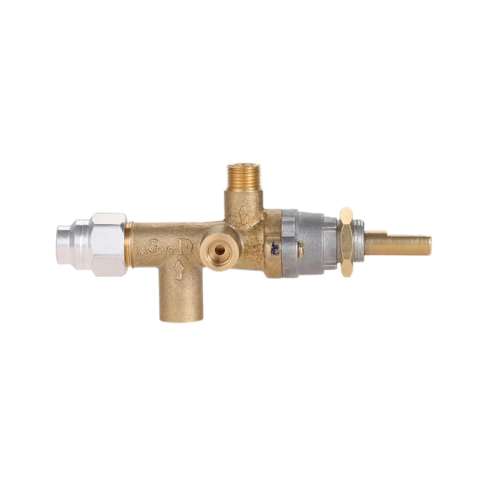 Safety Brass Patio Heater Room Space Heater Main Control Valve with Pilot Port Fit for Low Pressure Gas Patio Burner Connection