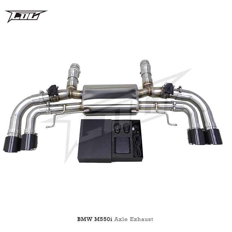 

OEM SS304 Axle Exhaust Pipe for BMW M550 M550i G30 N63 4.4TT 2019-2025 Racing Sport Car Exhaust Catback System With Carbon Tips