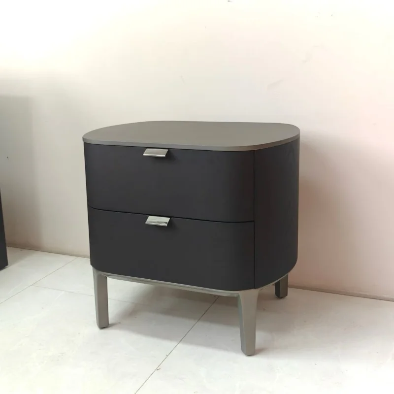 Luxury High-End Cream Style Bedside Table Compact Cream Style Nightstand Storage Box Accessible for Kids Room