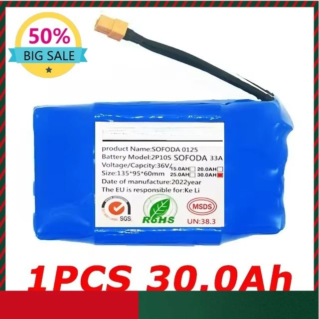 

Twist Car Battery 36V 30AH 5.2AH 10S2P Lithium Battery Pack 18650 Power Battery