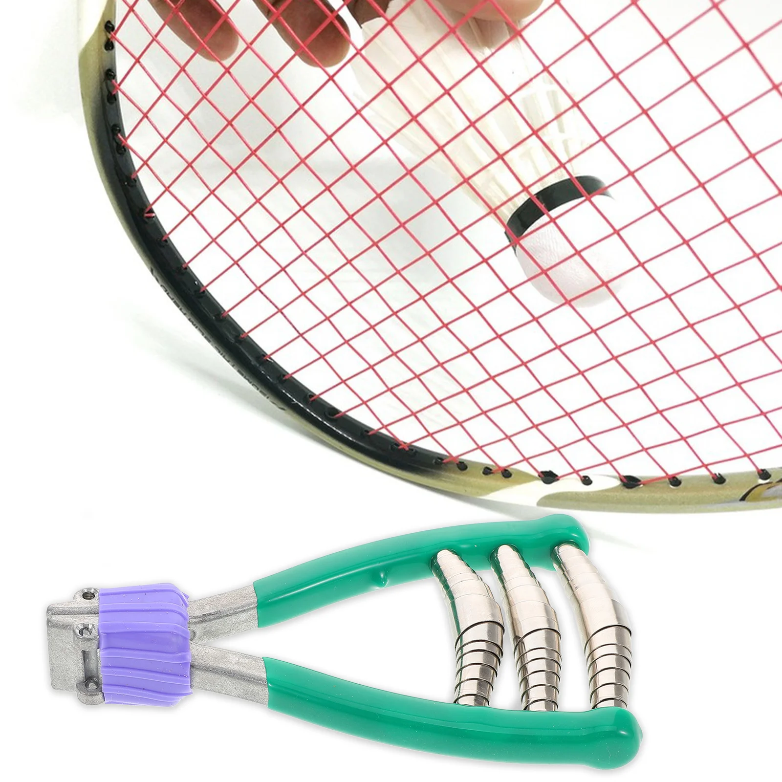 Green Badminton Tennis Stringing Machine Manual Clamp Tension Tool Racket Stringing Device Sports Supplies Racket Machine