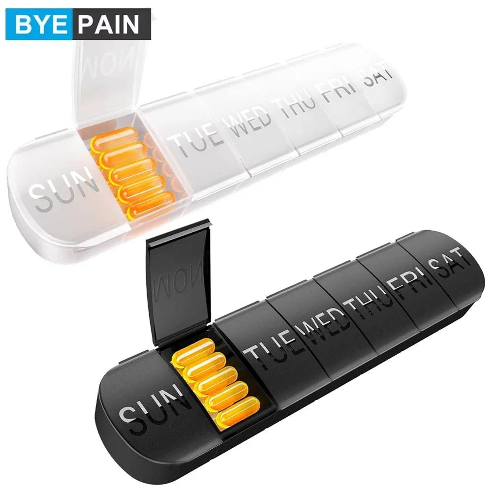 1PCS Pill Organizer Large, Weekly Pill Box, 7 Day Pill Case for Big Vitamin Supplements Fish Oil