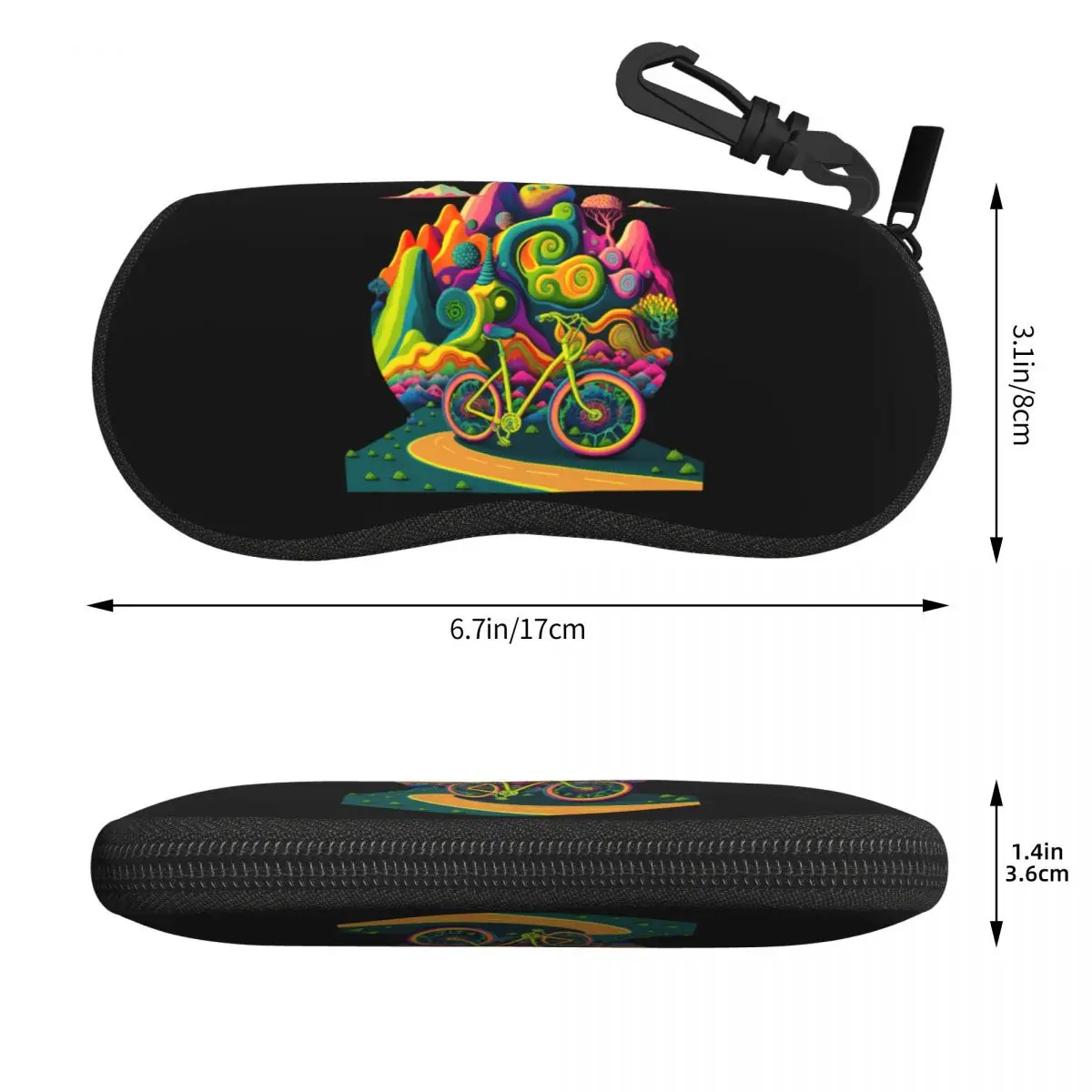 Custom Bicycles Day 1943 Albert Hofmann LSD Shell Eyeglasses Protector Cases Sunglass Case Psychedelic Art Glasses Pouch