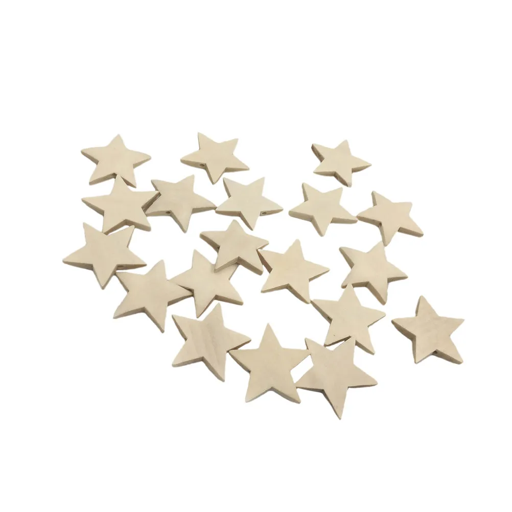 

400 шт. деревянных пентаграмм натурального цвета, толщина 2 мм, ширина 10 мм, для DIY-росписи, аксессуары для рукоделия, праздничные украшения