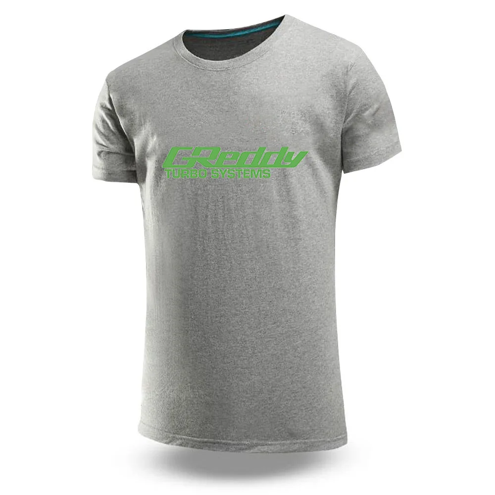 

2025 Summer Men's GReddy Turbo Systems Logo Print Leisure Comfortable Breathable Versatile Slim Round Neck Short Sleeve Shirt