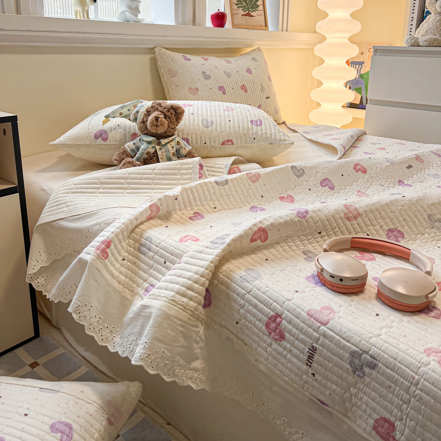 1pc-100-cotton-quilted-bed-linen-colcha-de-cama-casal-ruffles-bed-cover-soft-mattress-protector-침대커버-pillowcase-need-order