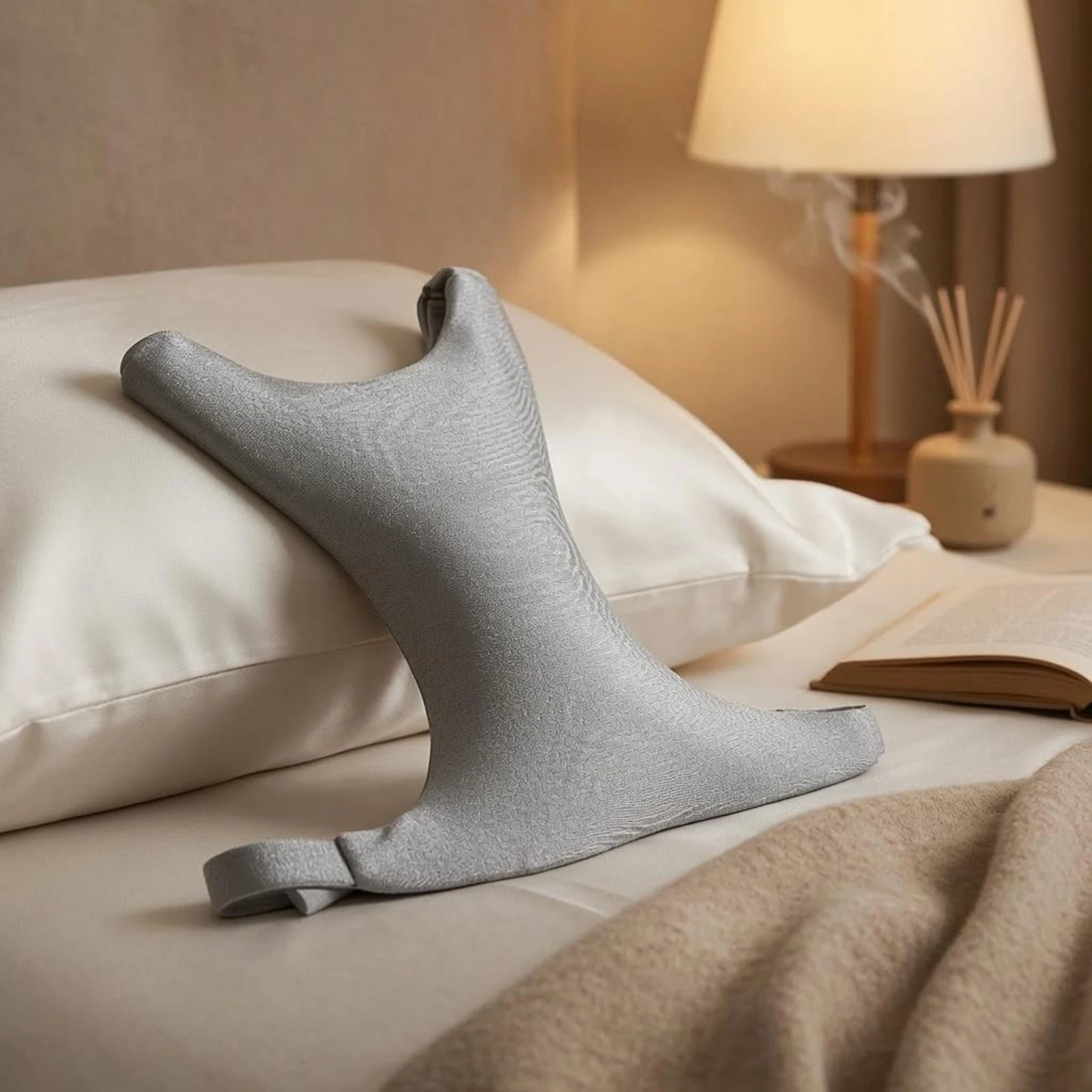 胸部サポート枕付きストラップ-バストピロー-睡眠補助具-輪郭デザイン-ベッドクッション-光沢のある織り仕上げ