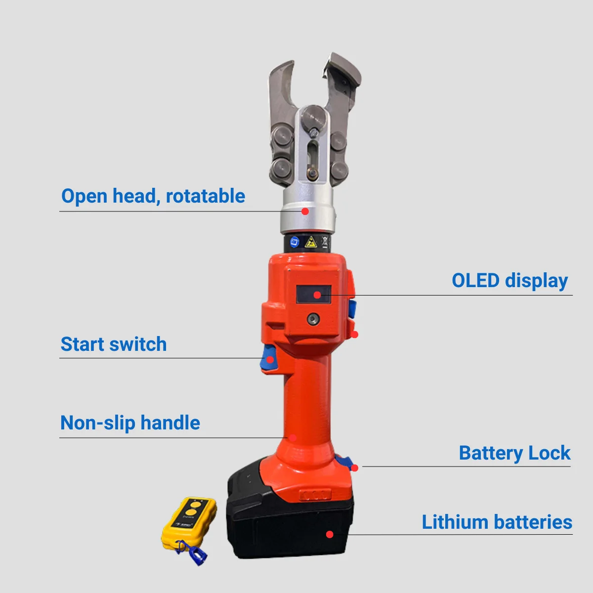 B50-TC30S Battery Operated Copper Cable Cutter Hydraulic Tool For Cutting Cordless Cable