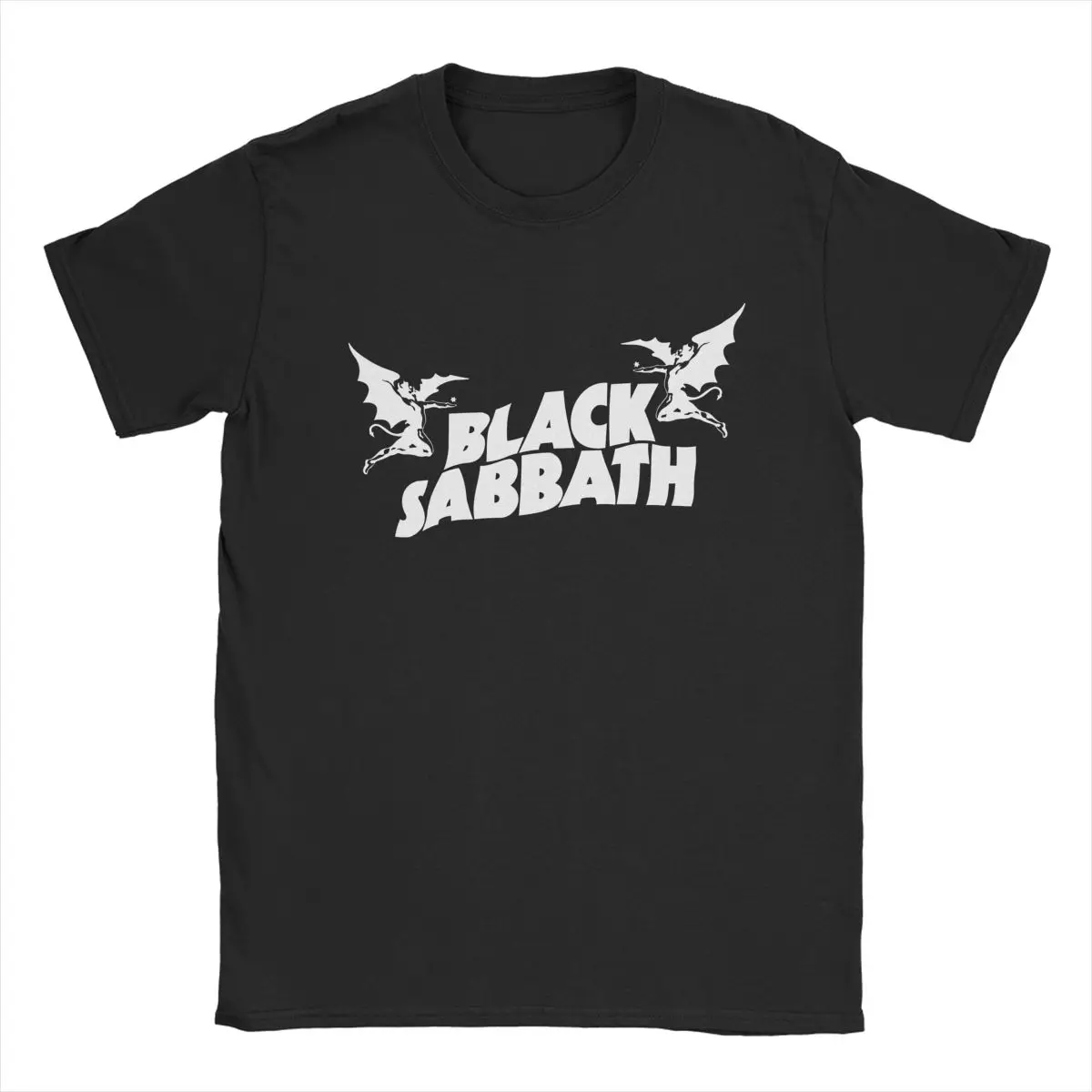 Blacks Sabbaths Men T Shirts Novelty Tee Shirt Short Sleeve Crew Neck T-Shirts Pure Cotton Gift Idea Clothes