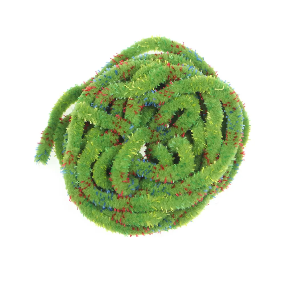 Bimoo 18packs Mix Grizzly Mottled Mop Chenille Fly Tying Material For Woolly Bugger Wet Nymph Streamer Mop Fly Crappie Jig Lures