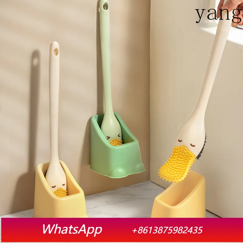 

Щетка для унитаза LTT с длинной ручкой, для чистки ванной комнаты без труднодоступных мест, с мягким ворсом, бытовая, настенная.